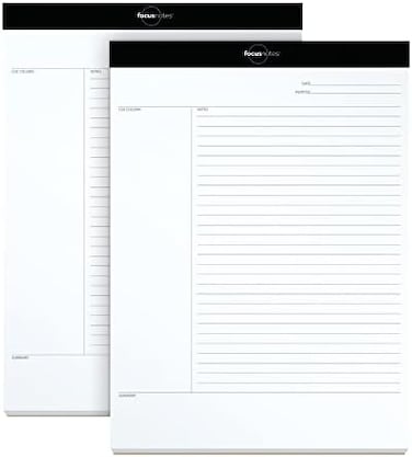 Oxford 8-1/2 x 11-3/4 Inches, Cornell Rule Legal Ruled Writing Pad (77104),50 sheets per pad; pack of 2 pads