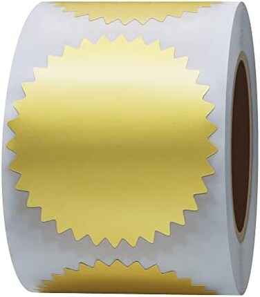 هيبسك ملصقات ختم ويفر لشهادة النقش القانوني / الجوائز (ذهبي، 2 انش)