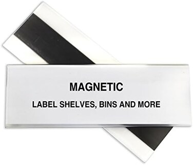C-LINE Hol-Dex Magnetic Shelf/Bin Label Holders, 2 X 15.24 cm, 10 Per Box (87247)