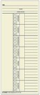TOPS Time Cards, Weekly, 2-Sided, Named Days, 3-3/8" x 8-1/4", Manila, Green/Red Print, 500-Count (1260)