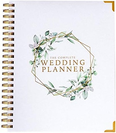 Your Perfect Day Wedding Planner Organizer   Engagement Diary Gift Book   Bride To Be Countdown Calendar - Green Gold and White