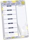 bloom daily planners Weekly Magnetic Meal Planning Pad for Fridge with Tear-Off Grocery Shopping List - Hanging Food/Menu Organizer Notepad with Magnets - 6&rdquo; x 9" - Lemons
