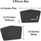 غريفتي مجموعة وسادات معصم من ارجودوكس مكونة من قطعتين مقاس 6.5 انش × 4.2 انش × 0.75 انش، مساند معصم عاكسة تدعم مجموعات كيبورد كمبيوتر الالعاب - مسند يد مريح لراحة اليد (اسود نايلون)