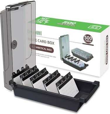 MyLifeUNIT Business Card Holder, Name Card Organizer with Dividers and Index Tabs (500 Cards)