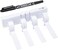 KINGLAKE 200 Pcs White Plastic Plant Tree Tags Nursery Garden Lables 2x20cm Wrap Around Hanging Tags Nursery Garden Stakes Large Writing Surface