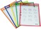C-LINE Reusable Dry Erase Pockets, 9 x 12 Inches, Assorted Primary Colors, 5 Pockets per Pack (40630)