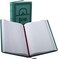 Boorum &amp; Pease Canvas Account Book, Record, 16 Lb., 12 1/8" x 7 5/8", 500 Pages, Blue