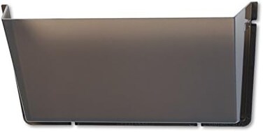 Deflecto Unbreakable DocuPocket, Wall File Organizer, Letter Size, Smoke, Single Pocket, 14.5" x 3" x 6.5" (63202)