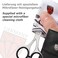 3 Swords Germany professional BEARD MUSTACHE HAIR SCISSORS, stainless steel, straight blade, sharp, with black case