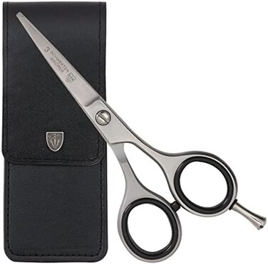 3 Swords Germany professional BEARD MUSTACHE HAIR SCISSORS, stainless steel, straight blade, sharp, with black case
