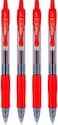 Pilot, G2 Premium Gel Roller Pens, Fine Point 0.7 mm, Red, Pack of 4