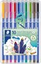 STAEDTLER 323 Triplus Colour Fibre-Tip Pens, 1.0 mm, Assorted Colours, Pack Of 10