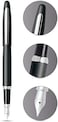 Sheaffer VFM, Matte Black, Nickel Plate Trim, Fountain Pen: Fine Nib (E0940543)