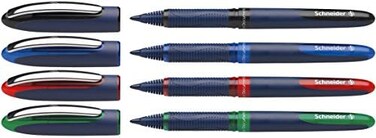 أقلام حبر Schneider One Business غير قابلة للسحب بحبر سائل، عبوة من 4 أقلام، (1 أسود/أحمر/أزرق/أخضر)