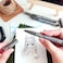 ارت لاين 230 قلم بنظام الرسم   اقلام رسم فنية للصياغة والتوضيح والتصميم الجرافيكي   امنة معتمدة من ايه بي   6 قطع   0.1 ملم، 0.2 ملم، 0.3 ملم، 0.4 ملم، 0.5 ملم، 0.8 ملم   اسود