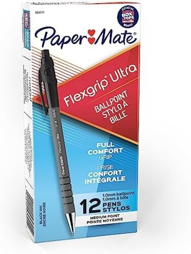 Paper Mate FlexGrip Ultra 12 Count (Pack of 1) Retractable Ballpoint Pens