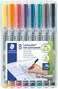 STAEDTLER 315 WP8 Lumocolor Universal Non Permanent Medium Pens - Assorted Colours