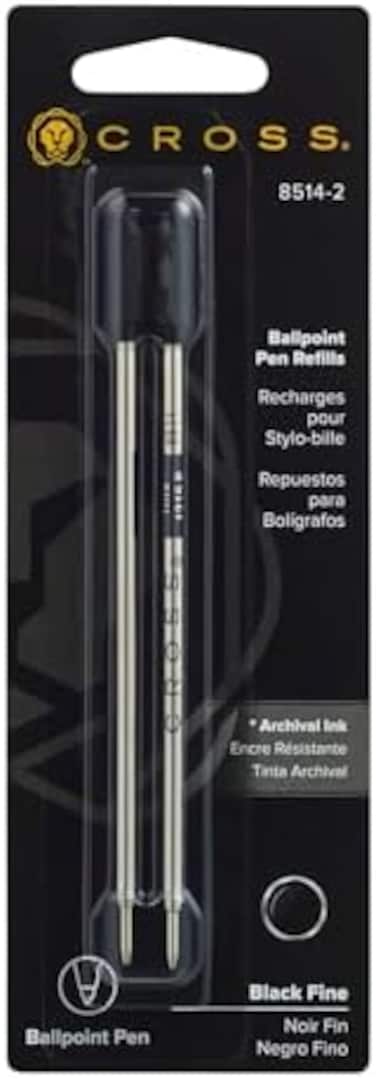 Cross Ballpoint Pen Refill - 2 per Card, Fine Black