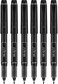 pilot 6 PENS Bravo Liquid Ink Marker Pen, Bold Point, Black (PIL11034)