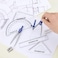 Staedtler 10-Piece Math School Geometry Set, Blue, Silver