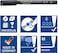 Staedtler Lumocolor Permanent Pen 317-3 Medium 1.0mm Line- Blue (Pack of 10)