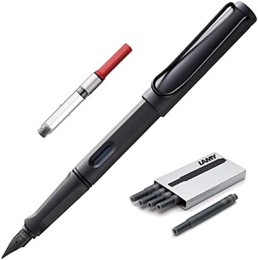 
		 Boxiti Format: Office Product Set - Lamy Safari Fountain Pen Charcoal, Fine Nib   5 Black Ink Cartridges, Z28 Converter and Wipe
