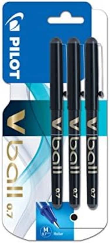 Pilot Vball 7 Liquid Ink Rollerball 0.7 mm tip (Pack of 3) Pen - Black