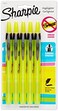 Sharpie 1740822 Accent Retractable Highlighter, Chisel Tip, Fluorescent Yellow, 5-Count