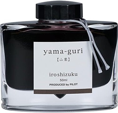 PILOT Iroshizuku Bottled Fountain Pen Ink, Yama-Guri, Wild Chestnut (Dark Brown) 50ml Bottle (69219)