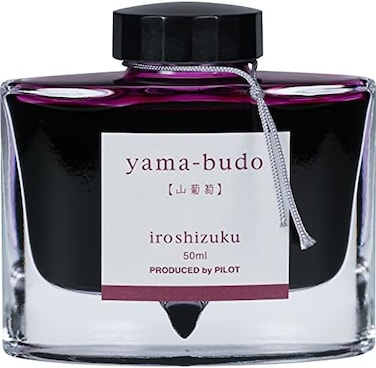 PILOT Iroshizuku Bottled Fountain Pen Ink, Yama-Budo, Crimson Glory Vine (Purple Red) 50ml Bottle (69217)