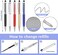 MengRan 2.75'' Mini Ballpoint Ink Pen Refills for Twist Pens, D1 Pen Refill, Compatible with Swarovski Pen Refills (10 Pcs Black Ink)