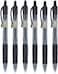 Pilot 2605 Fine Retractable Rollerball Refillable Gel Ink Pen - Pack Of 6 - Black