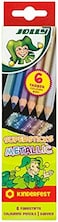 JOLLY Metallic Colouring Pencils   6 Metallic Pencils with Shatterproof Lead