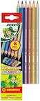 JOLLY Metallic Colouring Pencils   6 Metallic Pencils with Shatterproof Lead