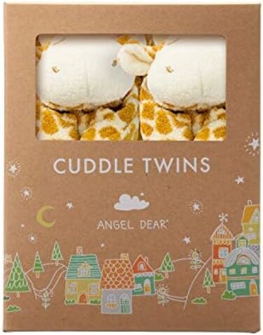 اينجل دير - طقم بطانية كادل توينز بتصميم زرافة بنية اللون