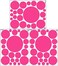 Create-A-Mural Polka Dot Wall Stickers (63) Girls Room Wall Stickers - Polka Dots - Vinyl - Peel &amp; Stick - Bedroom - Playroom - Children's Room - Nursery Toddlers To Teens - 16.5Cm (Dark Pink)