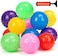 LoveInUSA Bounce Ball, 12 PCS Edushape Sensory Balls Knobby Party Balls Massage Balls with Air Pump Set 4.72