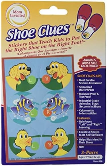 Mom Invented Clues-for Learning Left &amp; Right Shoes