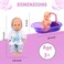 Liberty Imports Little Baby 13" Bathtime Doll Bath Set   Real Working Bathtub with Detachable Shower Spray for Kids Play
