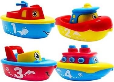 3 Bees &amp; Me Bath Toys for Boys and Girls - Magnet Boat Set for Toddlers &amp; Kids - Fun &amp; Educational