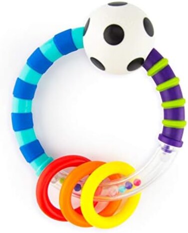 Sassy Ring Rattle   Developmental Baby Toy for Early Learning   High Contrast   For Ages Newborn and Up