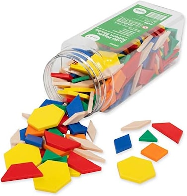 edxeducation edx Education Plastic Pattern Blocks - 1/2 cm - Set of 250