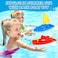 FUN LITTLE TOYS Bath Boat Toy, Pool Toy, 3 PCs Yacht, Speed Boat, Sailing Boat, Aircraft Carrier, Bath Toy Set for Baby Toddlers, Birthday Gift for Kids