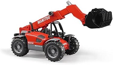 Bruder 02125 MLT 633 Manitou Telescopic Loader Vehicle Toy, Red