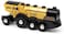 BRIO World Mighty Gold Action Locomotive Battery Powered Toy Train for Kids Age 3 Years Up - Wooden Railway Set Add On Accessories