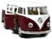 Kinsmart 5" Die-cast 1962 VW Classic Bus 1/32 Scale (Maroon), Pull Ba