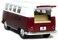 Kinsmart 5" Die-cast 1962 VW Classic Bus 1/32 Scale (Maroon), Pull Ba