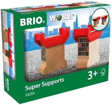 Brio World Super Supports 2-Pieces Wooden Railway Set