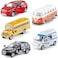 KIDAMI Die-cast Metal Toy Cars Set of 5, Openable Doors, Pull Back Car, Gift Pack for Kids (Official Car)
