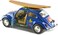 Kinsmart Set of 4 5 Classic Volkswagen Beetle with Decal and Surfboard 132 Scale (BlackBlueRedYellow)